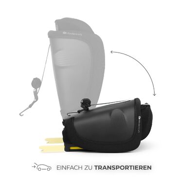 Автокрісло Kinderkraft FIX2GO i-Size 76-150 см (15 міс - 12 років), ISOFIX, Top Tether, SPS+, H-GUARD+, сіре (Black)