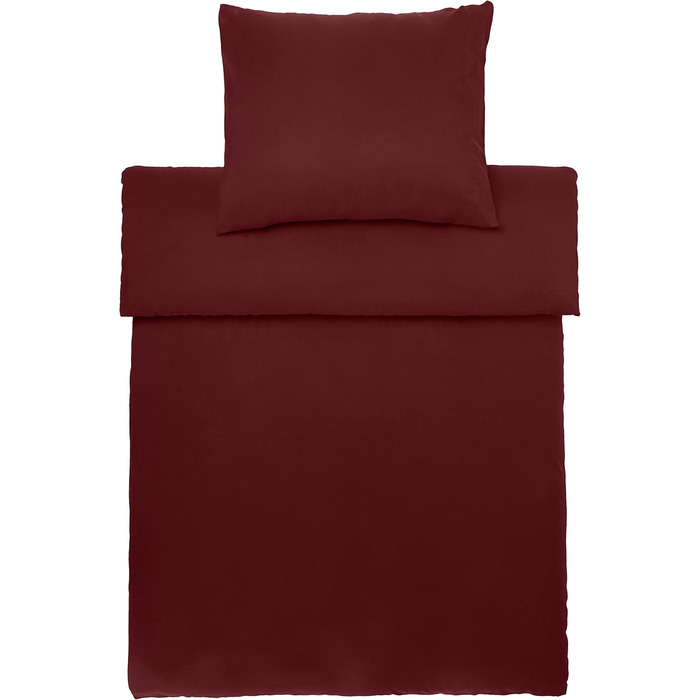 Набір підковдр Domopolis Basics Microfiber King, Burgundy, 135x200 см & Наволочка 80x80 см