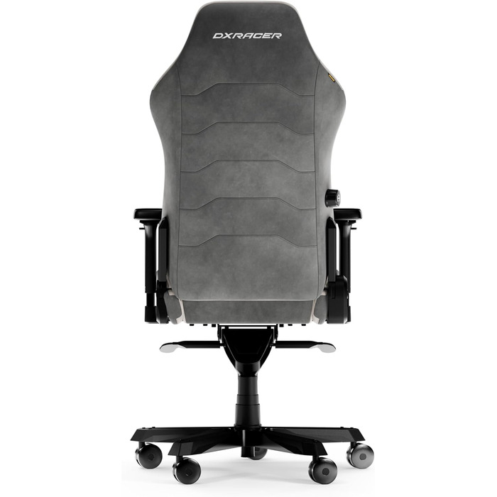 Ігрове крісло DXRacer MASTER XL зелена шкіра з мікрофібри (сіра замшева тканина)