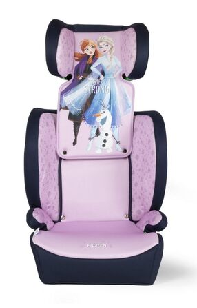 Автокрісло Disney Frozen з ISOFIX для дівчаток 100-150 см з Ельзою, Анною та Олафом на фіолетовому