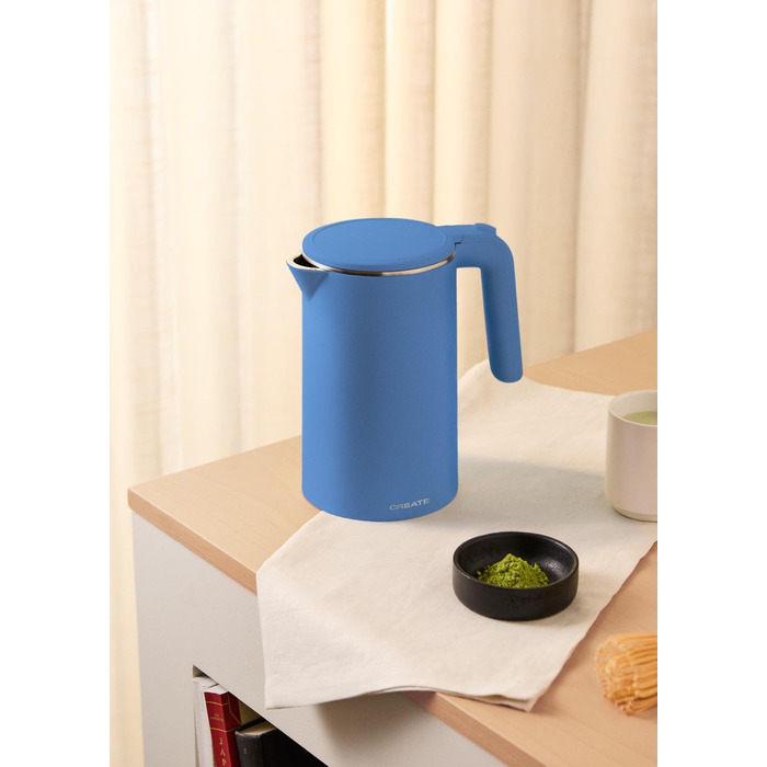 Електричний чайник Kettle Studio Pro 1 л, кобальтово-синій, з регулюванням температури, функцією підтримання тепла, збірно-розбірним шнуром, автоматичним відключенням, 1000 Вт