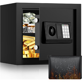 Великий сейф для дому: вогнестійкий, водонепроникний, з ключем та кодовим замком, 40л