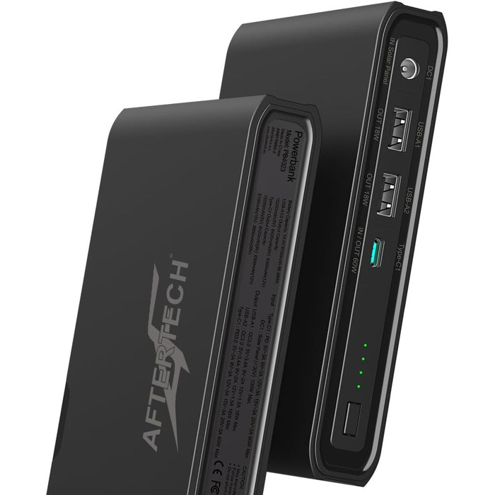 AFTERTECH Mini UPS Powerbank 12V 3000mAh: Джерело безперебійного живлення з USB-виходом, Li-Ion акумулятор