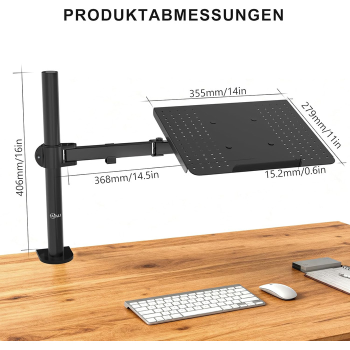 Підставка для ноутбука WALI на стіл - ергономічна, для 17