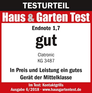 Контактний гриль Clatronic® KG 3487: 2000W, антипригарне покриття, для паніні та тостів