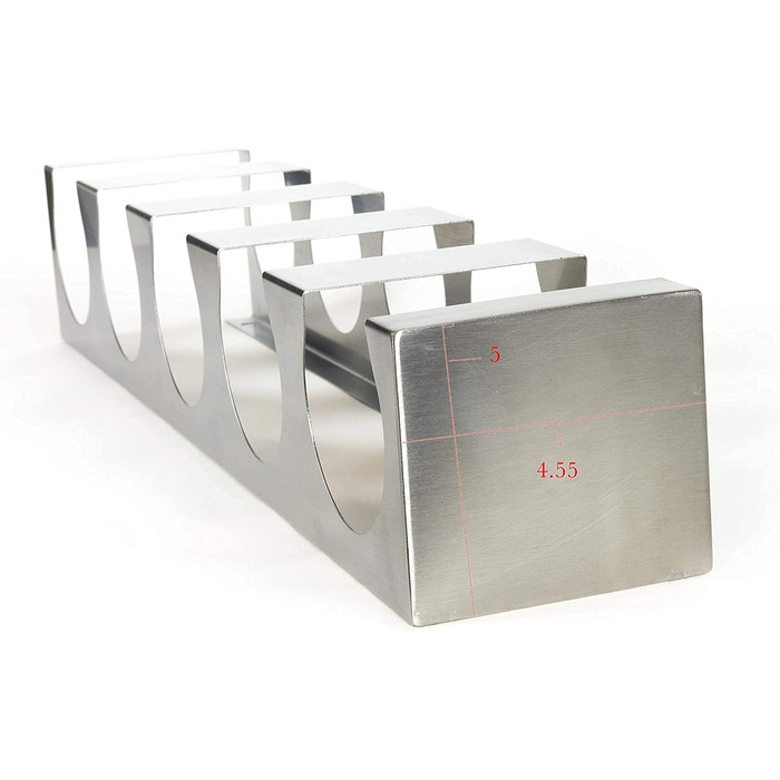 Стійка для вина Brightmaison з нержавіючої сталі, 5 пляшок, з верхньою полицею, сучасний дизайн, кріпиться на стіну