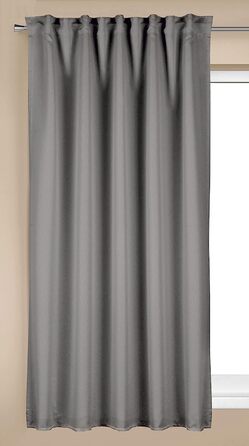 Шарф Альбані з зав'язкою для штор і потайними петлями / Луї / 245x135 см, (175x135 см, бетон)