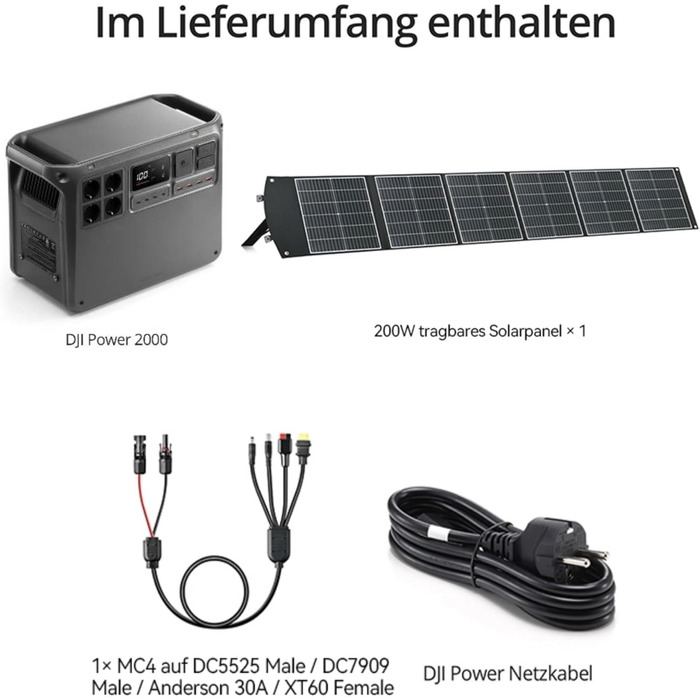 Портативна сонячна електростанція DJI Powerstation 1000W, 512Wh LiFePO4, 4-в-1, 23db, для кемпінгу та автономного життя