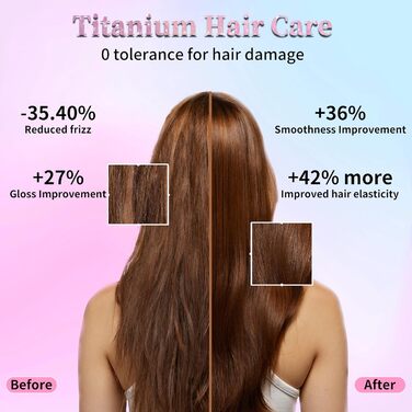 Бездротовий випрямляч для волосся Titan Mermaid 2-в-1 з акумулятором 5000mAh: випрямлення, завивка, швидкий нагрів до 205°C, портативний для подорожей
