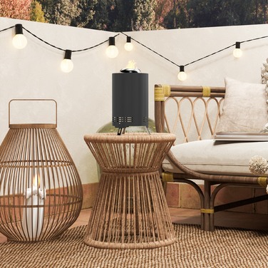 Вогнева чаша Ø16x25см з нержавіючої сталі. Вогнище з гаком для підпалу. Бездимні вогневі чаші сірого кольору.