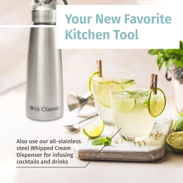 Дозатор для збивання вершків з нержавіючої сталі - Cream Whipper Otis Classic - 1 Pint