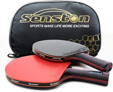 Професійна ракетка для настільного тенісу Senston Набір для 2 гравців з сумкою для ракетки для пінг-понгу, професійна ракетка для настільного тенісу ідеально підходить для початківців, просунутих, сімейних заходів і спортивних клубів