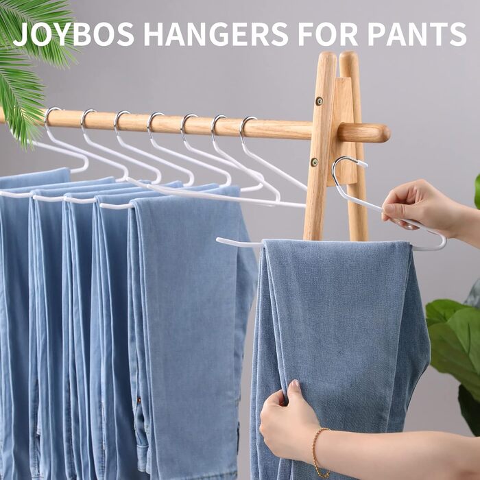 Клеiderbügel JOYBOS для штанів, 30 шт., відкриті кінці, антиковзаючі, багатофункціональні, для штанів, джинсів, легінсів, органайзер для шафи