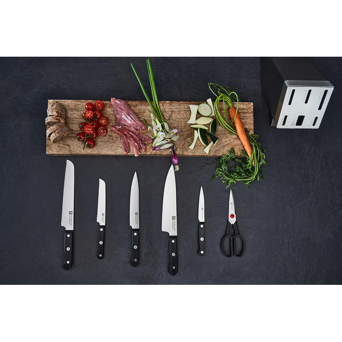 Набір ножів ZWILLING Gourmet 7 предметів з автоматичною заточкою, з нержавіючої сталі, чорний (з Німеччини)