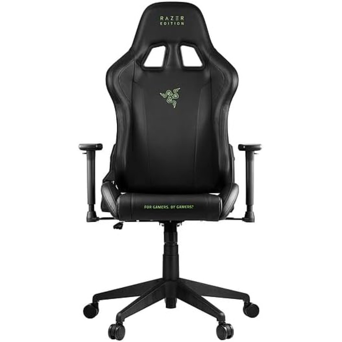 Ігрове крісло Razer TAROK Essentials Edition від Zen Gaming, з підтримкою попереку та шиї, 3D підлокітники, чорний/зелений колір