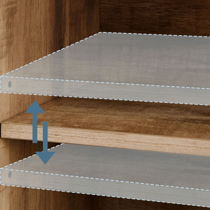 Тумбочка Relaxdays E1-MDF 80x70x30 см