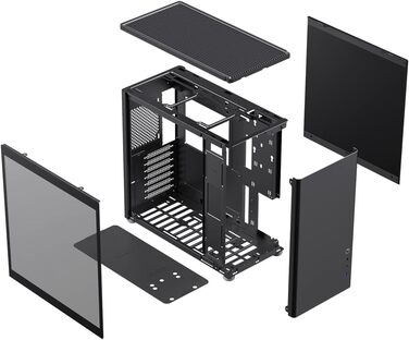 Ігровий корпус GameMax Spark Pro Cube ATX з двома загартованими скляними панелями, USB 3.0, Type-C, чорний