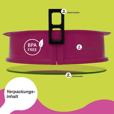 Силіконова форма для випічки тортів з антипригарним покриттям (з скляною основою XL), фіолетовий