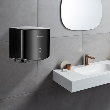 Електричний автоматичний сушар для рук Modunful, настінний, 1200W, чорний