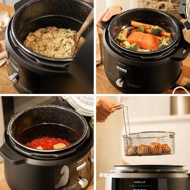 Мультиварка NEWLUX SmartChef V600 6L: 1200W, 17 програм, 2 рівні для приготування на пару, функція швидкої готовки