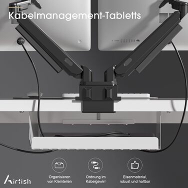 Електричний стіл Airfish з регулюванням висоти, бездрожною зарядкою та USB-роз'ємом 160 x 80 см. Комп'ютерний стіл з пам'яттю та функцією нагадування про відпочинок, білий