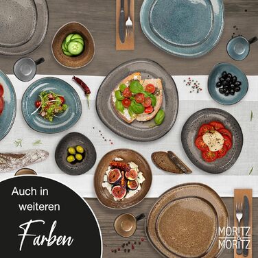 Набір кавових чашок Moritz & Moritz ORGANIC 6 шт. - сірий набір з міцної кераміки з унікальним градієнтом кольору, придатний для миття в посудомийній машині