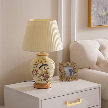 Керамічна настільна лампа Mengjay - настільна лампа, нічник, декоративне освітлення, торшер для читання, вітальня (біла)