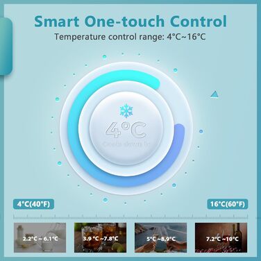 Міні-холодильник EUHOMY для напоїв на 55 банок з скляною дверцятами, чорного кольору, 36 л, для офісу, кімнати, бару, з LED-підсвіткою, 43 дБ