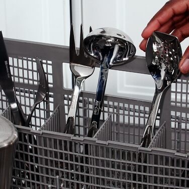 Набір кухонних інструментів All-Clad T236 з нержавіючої сталі (6 предметів) з підставкою, сріблястий