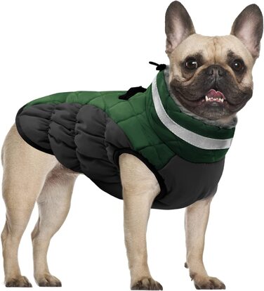 Зимове пальто для собак CITTOILE вітрозахисне XL зелене