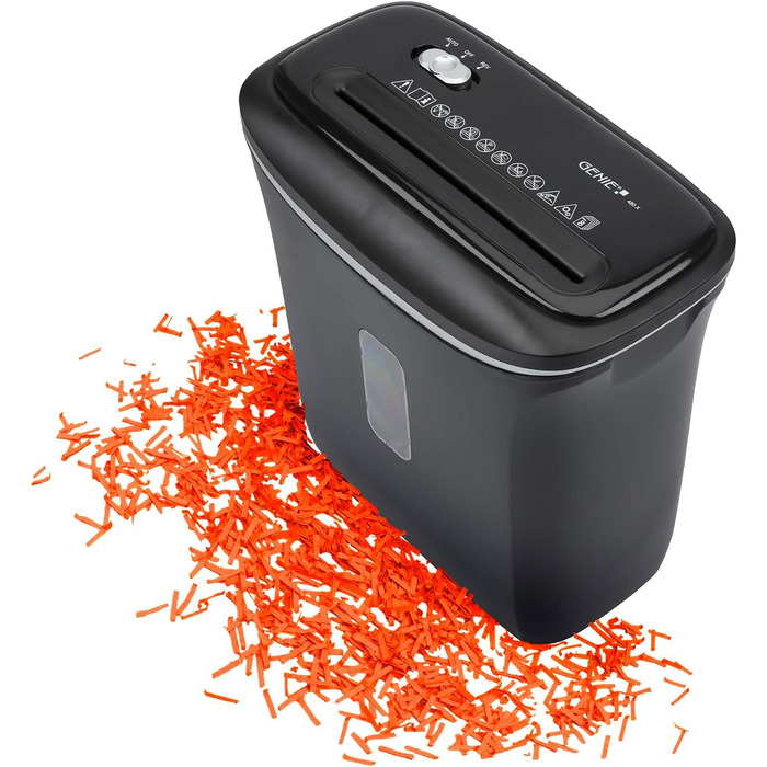 Шредер Genie 480X: знищувач документів, 8 листів, P-4, автоматичний, 12л, захист від перегріву