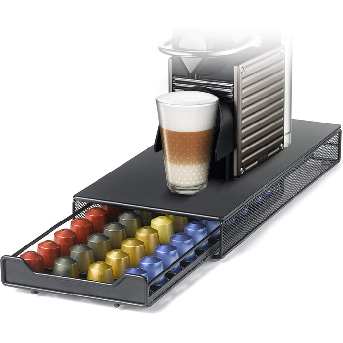 Утримувач для капсул кави, ящик-органайзер для Nespresso, вміщує 60 шт.
