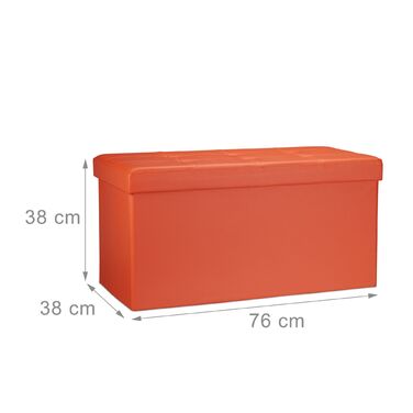 Лавка Relaxdays з місцем для зберігання, штучна шкіра