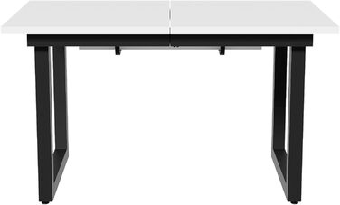 Розсувний обідній стіл Merax, 140/180x80x75 см, білий, металеві ніжки