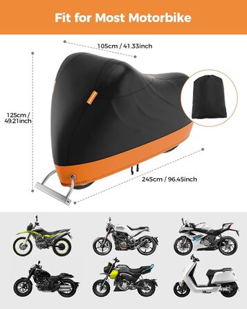 Чохол для мотоцикла Outdoor, водонепроникний чохол для мотоцикла Yomisee 210D для Harley, Honda, Suzuki