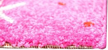 Дитячий килим, килимок для ігор, килим для дитячої кімнати, чарівна фея з метеликами, рожевий кремово-червоний бірюзовий розмір (120 см круглий)
