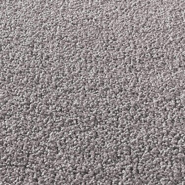 Килим таракарпет з коротким ворсом м'яке дизайнерське однотонне підлогове покриття Мадрид підходить для вітальні, дитячої, спальні та кухні сріблястий колір 080x150 см (120 см круглий, антрацит)