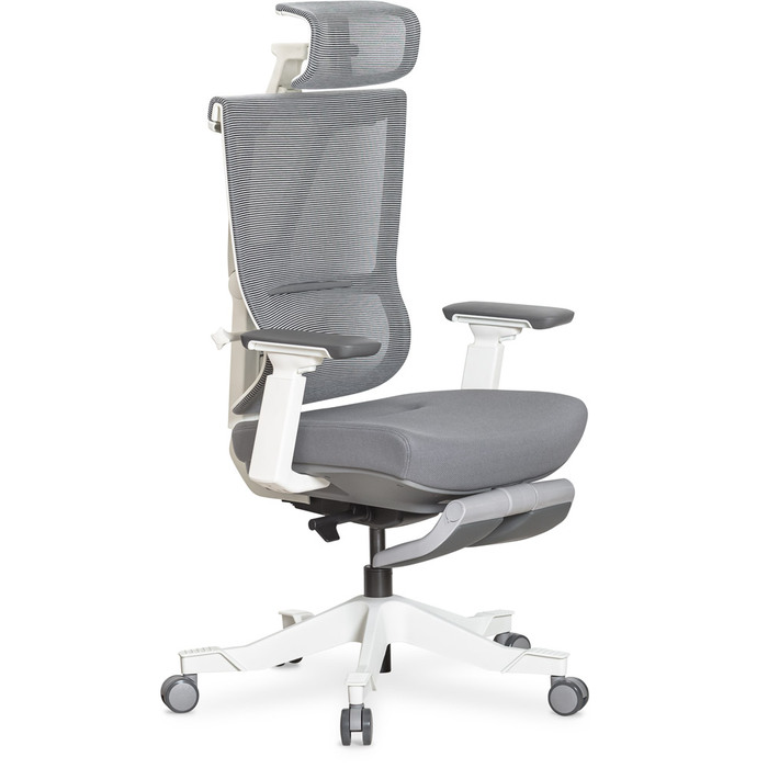 Крісло Mealux S6 Air Fabric Grey White (арт. HF-S6 F/GW)