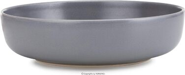 Консімо. 6 Набір мисок для супу - Миски для макаронів - Глибокі миски - Порції 6 - Керамічна миска - Салатниця для мікрохвильової печі VICTO - 18,5 см - (Сірий)