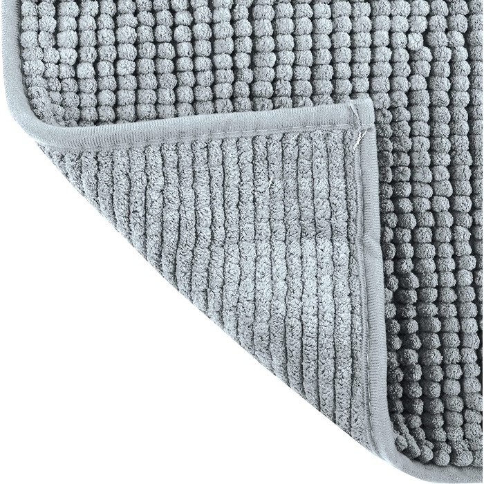 Килимок для ванної MSV килимок для ванної килимок для душу синель килимок для ванної з високим ворсом 60x90 см- (світло-сірий, 50x80 см)