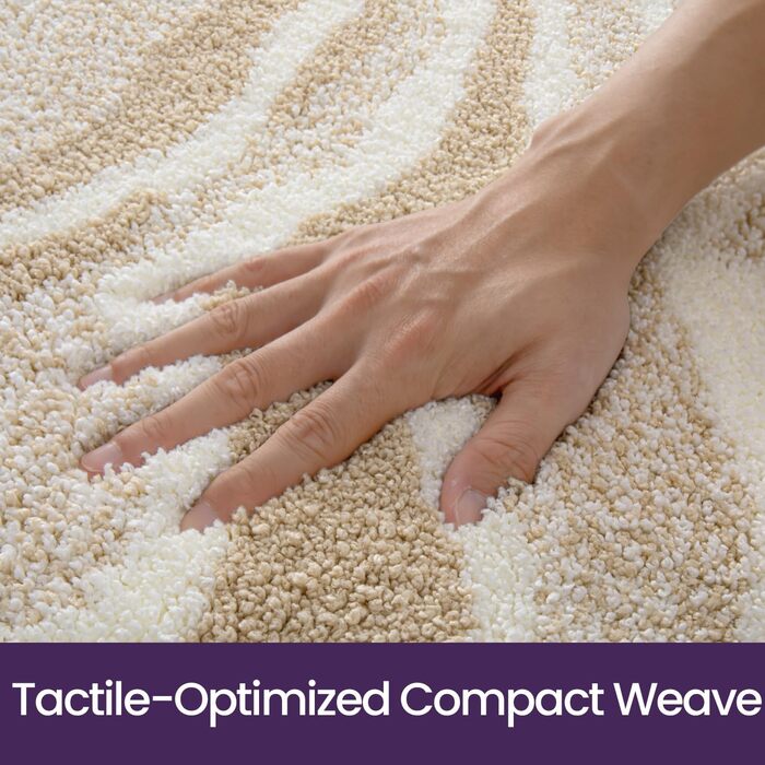 Килимок для ванної кімнати DEXI 61 x 92 см, антиковзаюча, миється, мікрофібра, вбираючий, бежевий