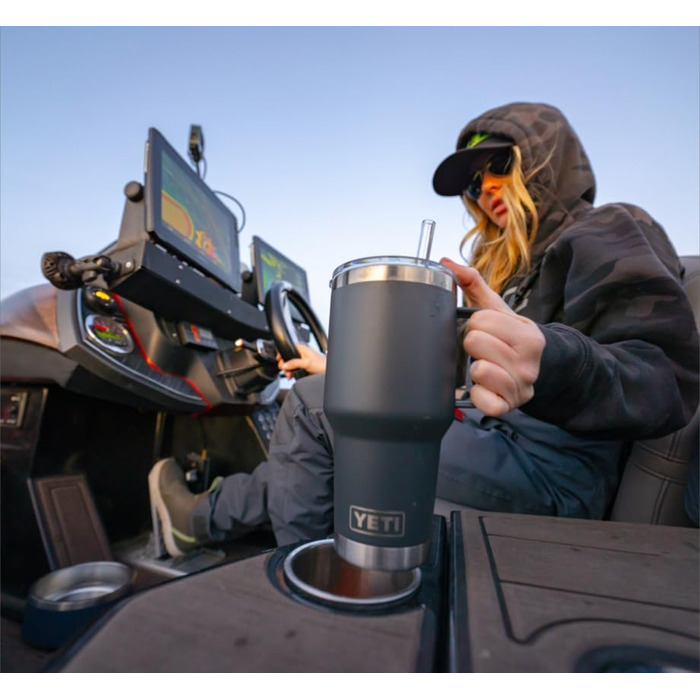 Термос YETI Rambler з кришкою-соломинкою, 1 л (35 oz), колір Чорний Ліс