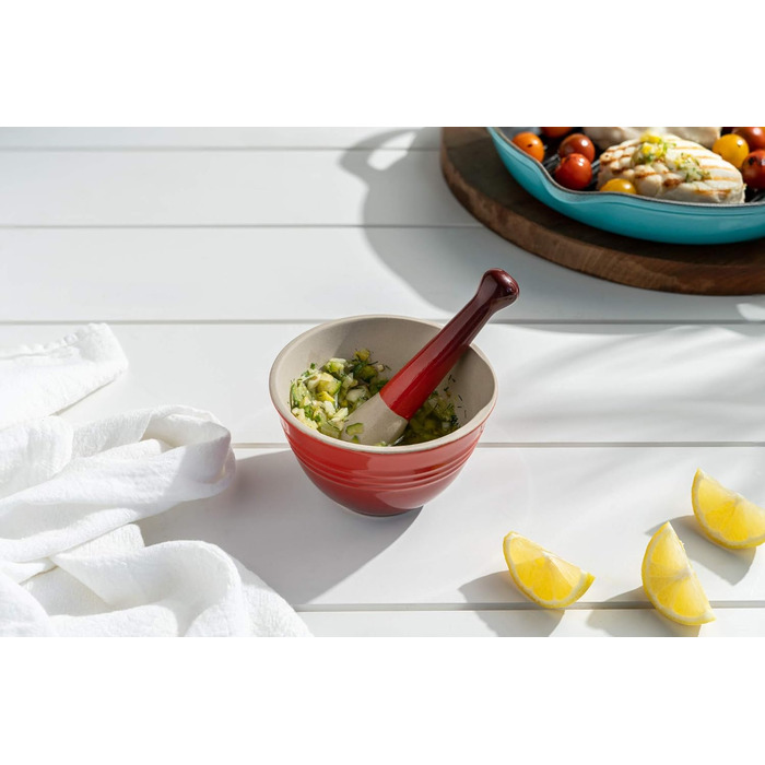 Ле Крюзо (Le Creuset) ступка та пестик з кераміки, 300 мл, білий