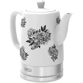 Електричний керамічний чайник BELLA 1,5 л - чорний квітковий