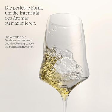 Бокали для білого вина Josephinenhütte® JOSEPHINE N°1, 2 шт. Ручна робота, бласт, для рожевого вина, інтенсивний аромат