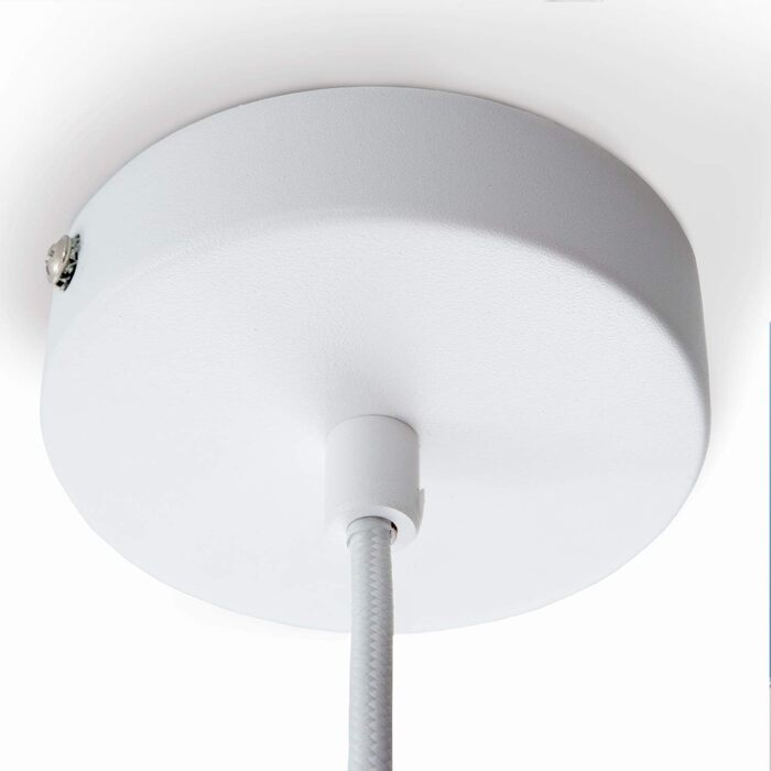 Світлодіодний підвісний світильник Paco Home, E27, лампа для вітальні, їдальні, кухні, регулюється по висоті, колір Лампочка (Штукатурка біла, без лампочки)
