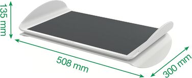 Підставка для ніг Leitz Ergo Cosy, сіра, для офісу, з підставкою для зап'ястя, сіра, 53710089