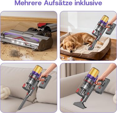 Акумуляторний пилосос V16 600W 55Kpa 80хв з LED-дисплеєм для килимів, шерсті тварин та твердих підлог