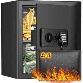Пожежостійкий сейф Safe Tresor 40L з пожежостійким відсіком, цифровим замком та висувним ящиком для зброї, золота, документів та медикаментів