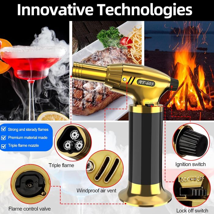 Комплект для копчення віскі з ліхтариком: подарунок для чоловіків, набір для копчення коктейлів з факелом та дерев'яною тріскою для віскі та бурбону, ретро набір для копчення, подарунок на день народження